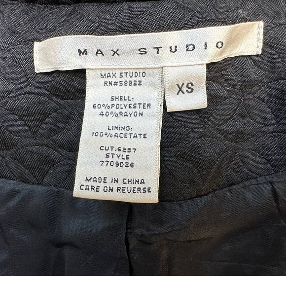 Max Studio Black Pea Coat - Picture 7 of 8